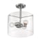 Nuvo Fixture, Semi Flush, 3-Lght, Incandescent, 60W, 120V, A19, Medium Base, Height: 14.00 60/7188 - alternate 1